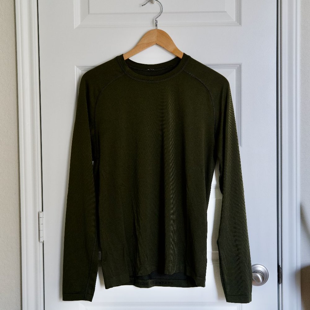 lululemon Long-Sleeve Metal Vent, Olive, Medium